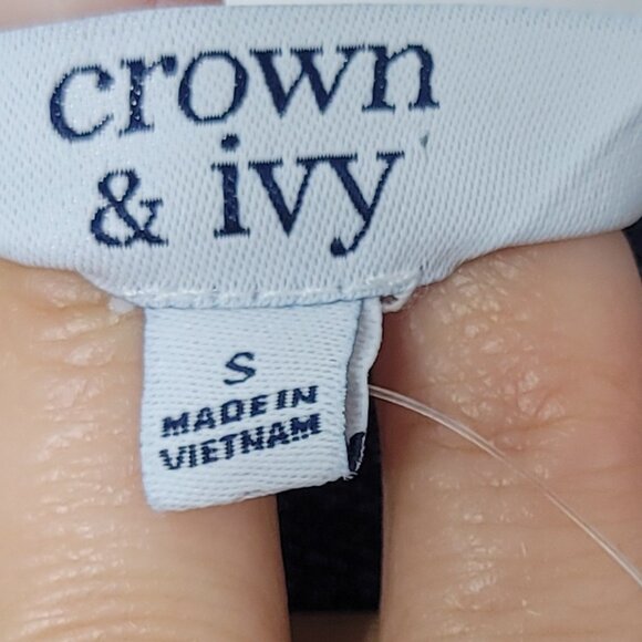 Crown & ivy NEW Women's Navy Blue Long Sleeve Pullover Loose Fit Causal Dress - Picture 5 of 10